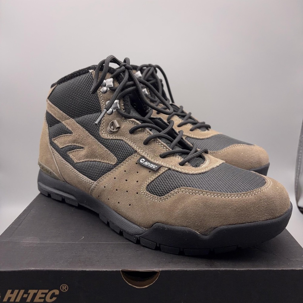 Hi-Tec Crestone Boots Mens Size 13 Brown Suede Hiking Chukka Ankle Trail